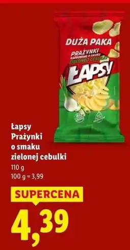 Lidl Prażynki zielona cebulka Łapsy oferta