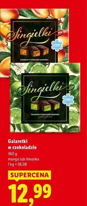 Lidl Galaretki w czekoladzie limonka Singielki oferta