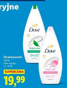 Lidl Żel pod prysznic petal soft Dove oferta