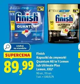 Lidl Tabletki do zmywarek lemon Finish Ultimate Plus oferta