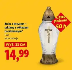 Lidl Znicz szklany z krzyżem oferta