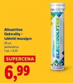 Lidl Elektrolity o smaku pomarańczowym Allnutrition oferta
