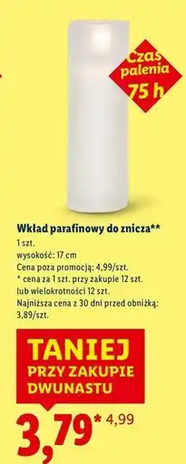 Lidl Wkład parafinowy 75 h oferta