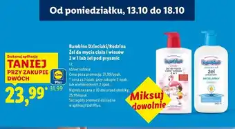 Lidl Żel pod prysznic micelarny Bambino Rodzina oferta