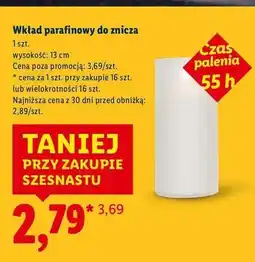 Lidl Wkład parafinowy 55 h oferta