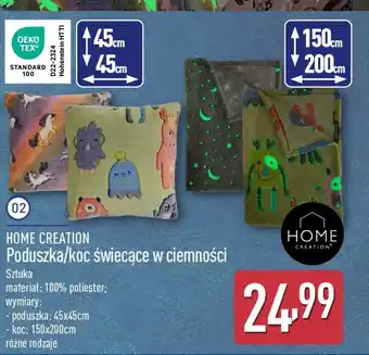 ALDI HOME CREATION Poduszka/koc świecące w ciemności oferta