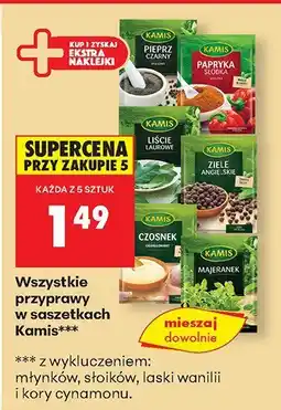 Biedronka Przyprawy wszystkie rodzaje Kamis oferta