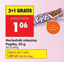 Biedronka Herbatnik mleczny 2+1 GRATIS Papita oferta