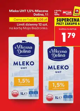 Biedronka Mleko Mleczna Dolina oferta