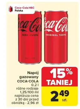 Carrefour Market Napój gazowany Coca-Cola oferta