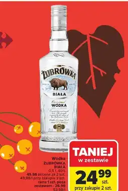 Carrefour Wódka Żubrówka Biała oferta