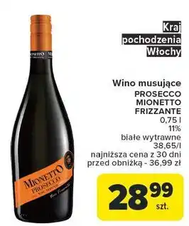 Carrefour Wino białe wytrawne Mionetto Prosecco oferta