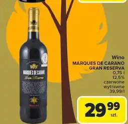Carrefour Wino czerwone wytrawne Marques De Campoblanco Gran Reserva oferta