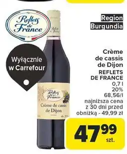 Carrefour Wino creme de cassis dijon Reflets De France oferta