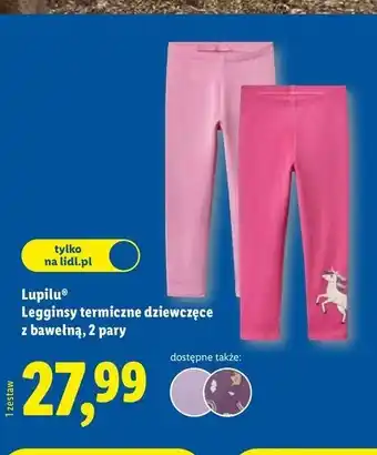 Lidl Legginsy termiczne 86-116 Lupilu oferta