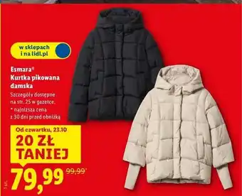 Lidl Kurtka damska pikowana Esmara oferta