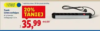 Lidl Listwa zasilająca 1.5 m Tronic oferta