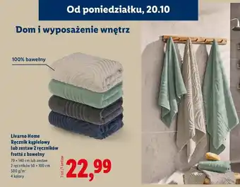 Lidl Ręcznik frotte 50 x 100 cm Livarno Home oferta
