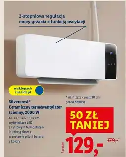 Lidl Termowentylator 2000 w Silvercrest oferta
