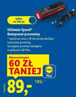 Lidl Kompresor przenośny w wyświetlaczem lcd Ultimate Speed oferta