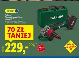 Lidl Szlifierka kątowa 20 v Parkside oferta