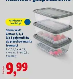 Lidl Zestaw pojemników Silvercrest oferta