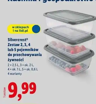 Lidl Zestaw pojemników Silvercrest oferta