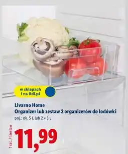 Lidl Organizer do lodówki 2x 3l Livarno Home oferta