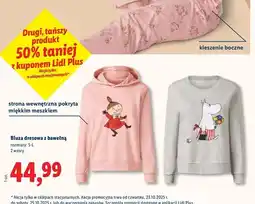 Lidl Bluza dresowa z bawełną s-l oferta