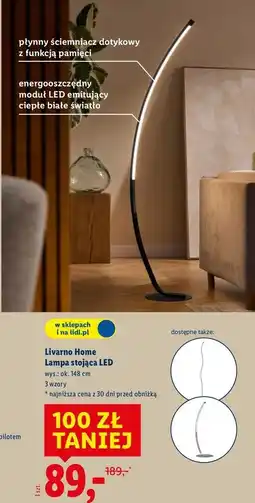 Lidl Lampa stojąca 148 cm Livarnolux oferta