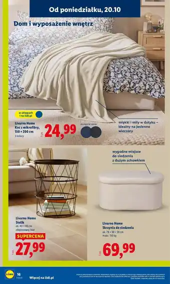 Lidl Koc z mikrofibry 150 x 200 cm Livarno Home oferta