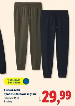 Lidl Spodnie męskie dresowe m-xl Esmara oferta