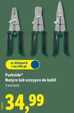 Lidl Szczypce zaciskowe do kabli Parkside oferta