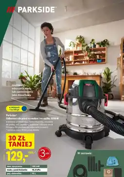 Lidl Odkurzacz do pracy na sucho i mokro 1200 w Parkside oferta