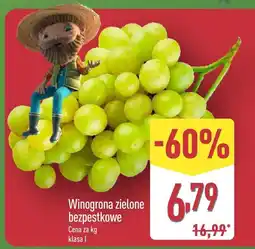 ALDI Winogrona zielone bezpestkowe 1 kg Aldi oferta