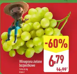 ALDI Winogrona zielone bezpestkowe oferta