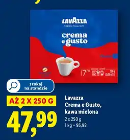 Lidl Kawa mielona Crema e Gusto 2-pak Lavazza oferta