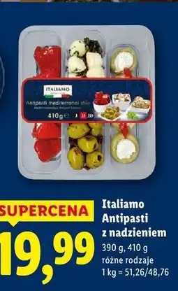Lidl Antipasti z nadzieniem różne rodzaje Italiamo oferta