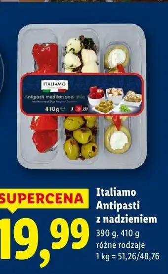 Lidl Antipasti z nadzieniem różne rodzaje Italiamo oferta