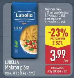 ALDI Makaron pióra penne Lubella oferta