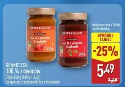 ALDI Dżem 100% z owoców z brzoskwini/truskawek Grandessa oferta
