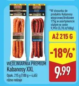 ALDI Kabanosy XXL różne rodzaje Wędliniarka Premium oferta