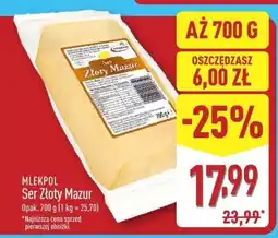 ALDI Ser Złoty Mazur Mlekpol oferta