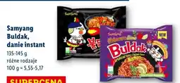Lidl Danie instant różne rodzaje Samyang oferta