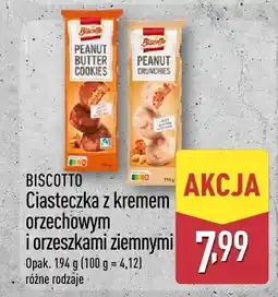 ALDI Ciasteczka z kremem orzechowym i orzechami ziemnymi Biscotto oferta