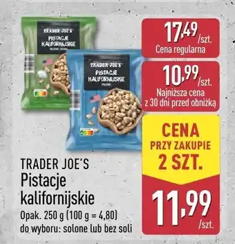 ALDI Pistacje kalifornijskie Trader Joe's oferta