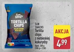 ALDI Tortilla chips z niebieskiej kukurydzy Sun Snacks oferta