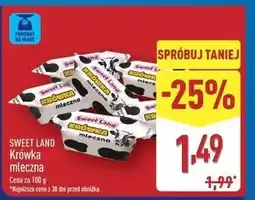 ALDI Cukierki krówki mleczne Sweetland oferta