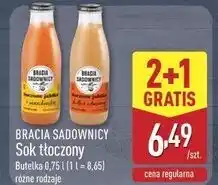 ALDI Sok tłoczony jabłkowy słodkie odmiany Bracia Sadownicy oferta
