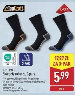 ALDI Skarpety męskie 39/46 Top Craft oferta